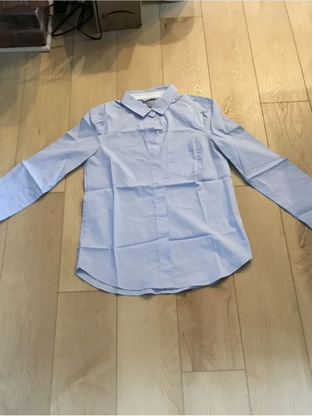 Light Blue Striped Button-Up Shirt - Classic Style - Picture 5 of 16